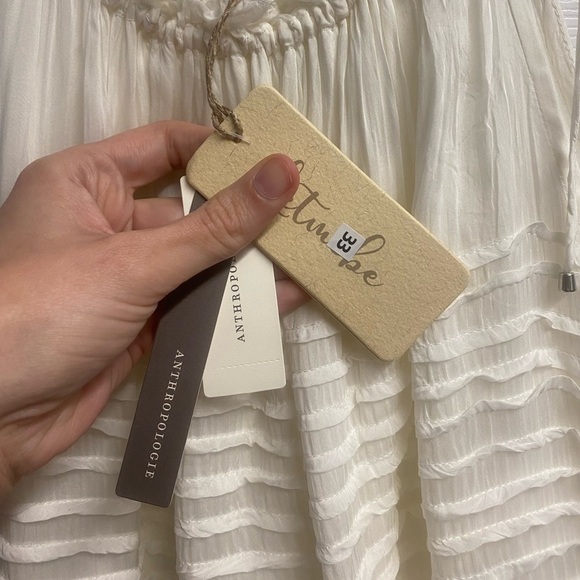 NWT Anthropologie Let Me Be Halter Tie-Neck Tiered Mini Dress Size Large - Picture 6 of 7
